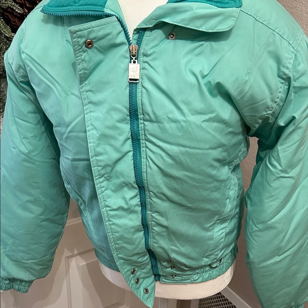 Ski Lion Women’s Mint and Teal 1980’s Ski Jacket - Picture 4 of 7